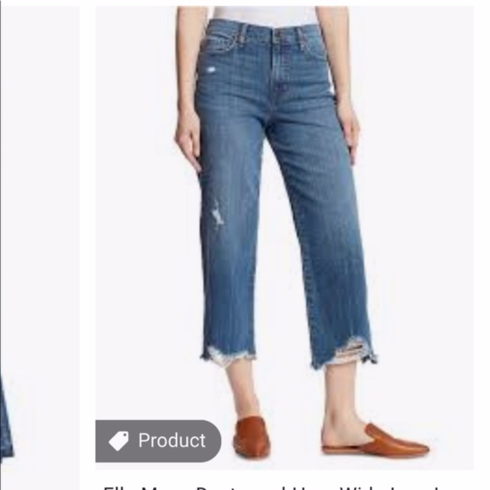 Ella Moss cropped wide leg jeans